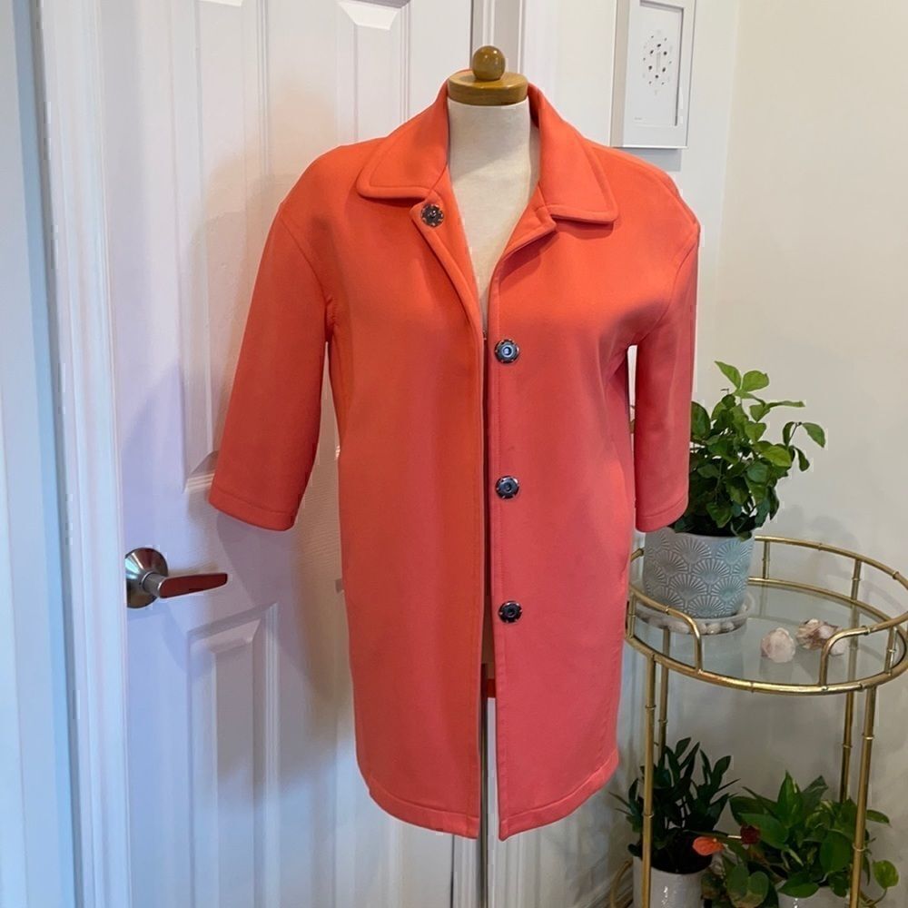 Coral Cocoon Coat from Tristan Size XS